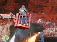 שריפה באניה שהובילה קומפוסטים