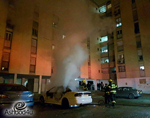 רכב נשרף ברובע ח׳
