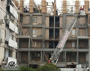 פועל נפל מגובה של 3 מטרים באתר בניה