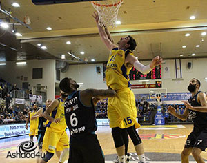 משנכנס אדר באשדוד מרבין בשמחה: 93-82 למכבי אשדוד על אילת