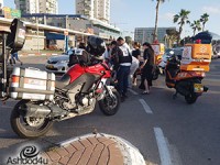 רוכב אופנוע נפצע קל בחוף הקשתות