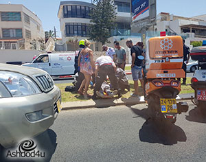 רוכב אופנוע נפצע קל בתאונה בקשתות