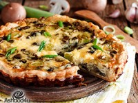 לחג השבועות: קיש פטריות טריות וגבינת קשקבל- ללא גלוטן