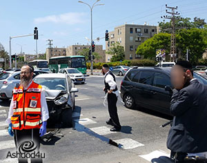 רגע לפני שבת באשדוד: תאונה בשד' ירושלים/ אלטלנה