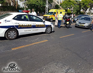 3 נפגעים קל בתאונת דרכים ברחוב חיים משה שפירא
