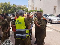 תרגיל לפינוי דיירים למרכז קליטה באשדוד