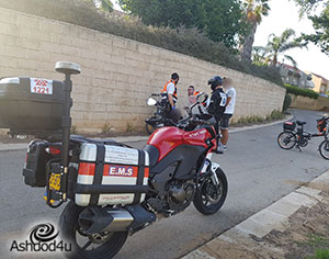 פצוע קל-בינוני בתאונת אופניים חשמליים