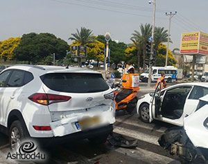 7 נפגעים בתאונה בשד׳ בני ברית