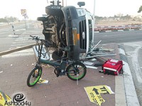 רכב התהפך בשדרות ויצמן/בן גוריון - 3 נפגעים קל