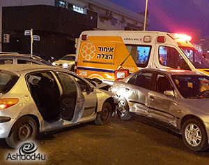 2 נפגעים בתאונה ברחוב הבנאים