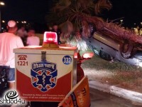 רכב התהפך - 2 נפגעים קל