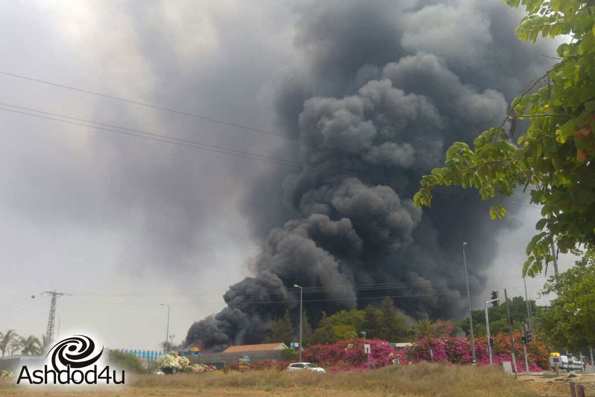 שריפה במתקן לסינון סולר בבית הזיקוק פז אשדוד