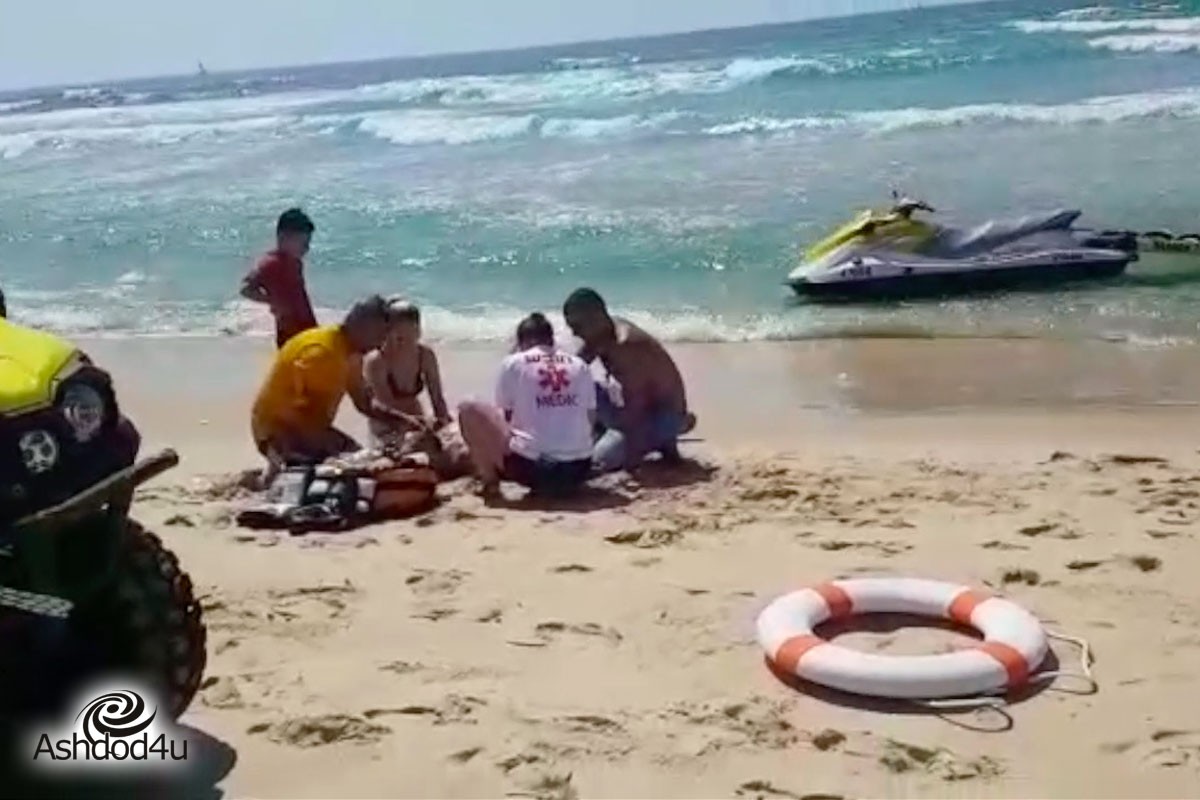 זוג תיירים ניצל מטביעה בחוף מי עמי