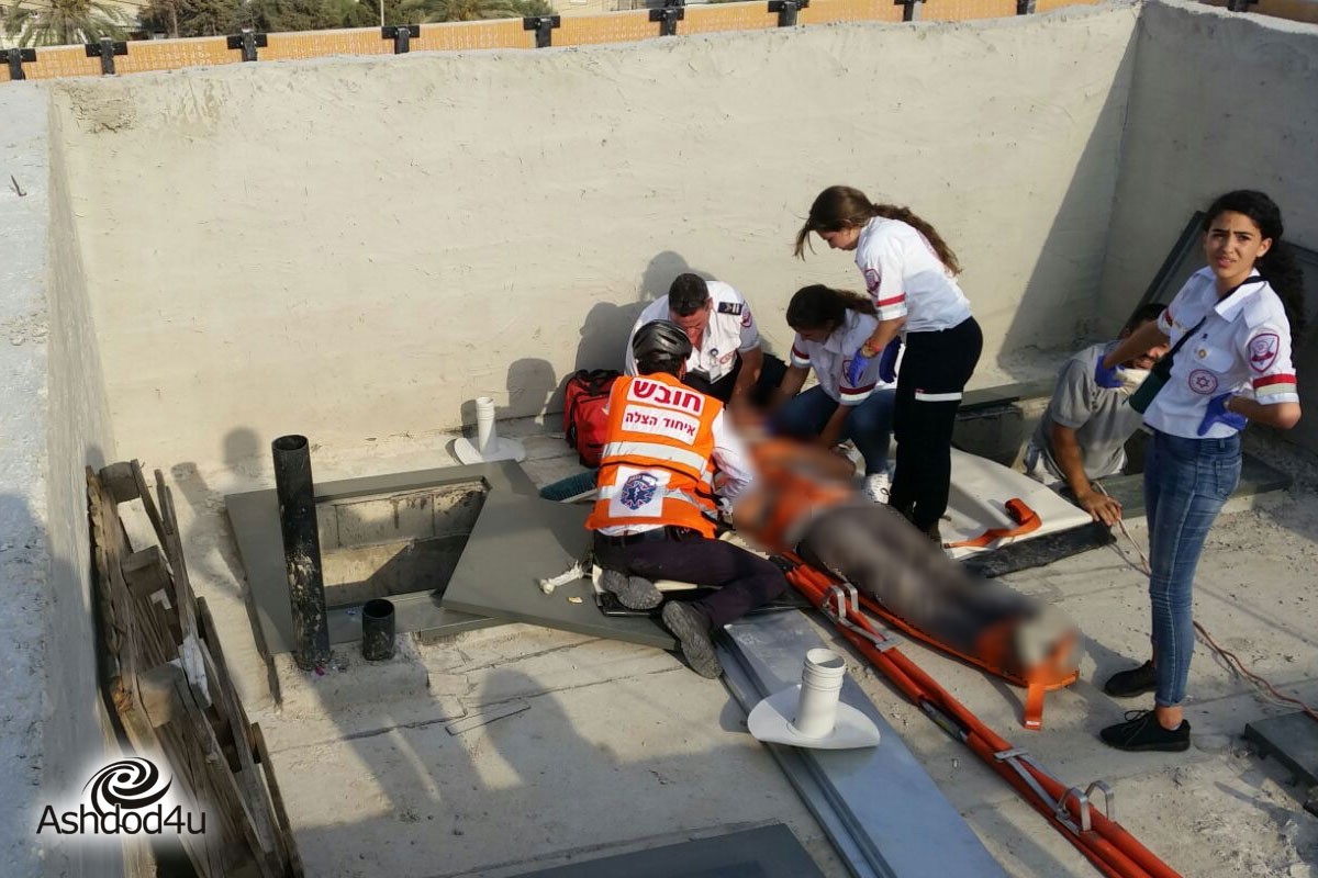 שוב תאונת עבודה - הפעם זה נגמר בפצוע קל