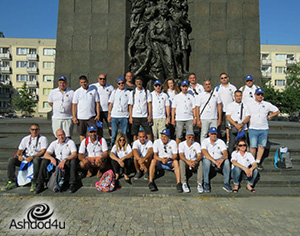 משלחת עובדי חברת נמל אשדוד חזרה ממסע למחנות ההשמדה בפולין