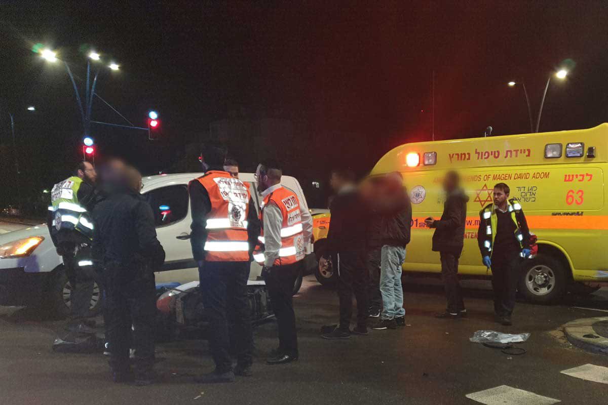 רוכב אופנוע נפצע בנוני בתאונת דרכים