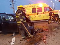 בנס, רק נפגע קל בתאונה על שדרת בני ברית