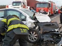 תאונה חזיתית בצומת ניר גלים - פצוע בינוני