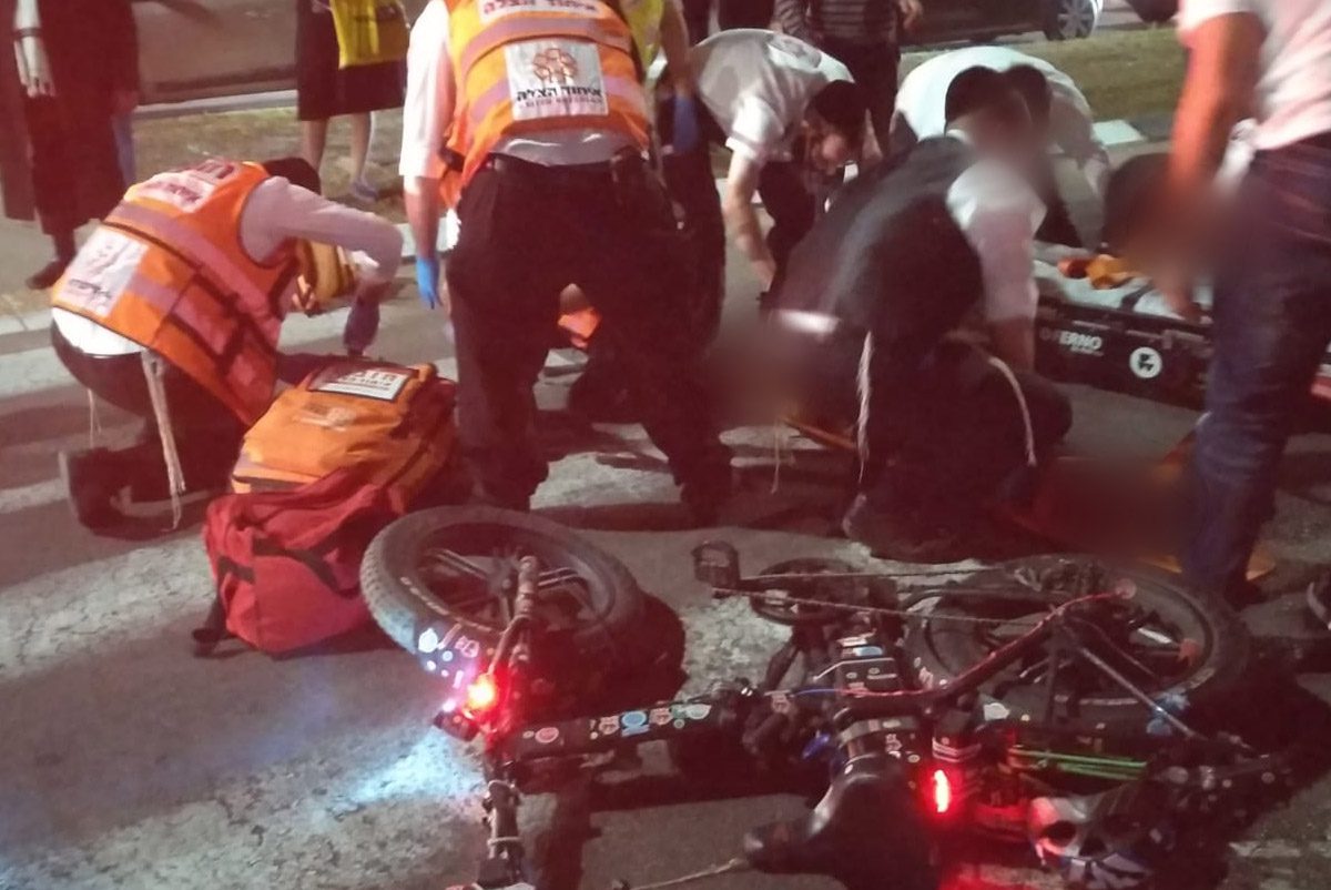 בן 30 שרכב על אופניים חשמליים נפצע בינוני בתאונה באשדוד