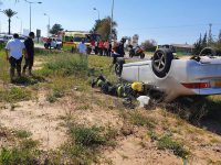 2 פצועים בהתהפכות רכב