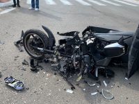 תאונה קשה ברחוב היהלומים בין רכב פרטי לקטנוע