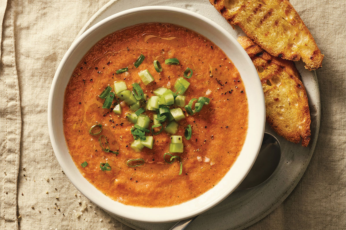 גספצ'ו מועשר בחלבון! - מתכון