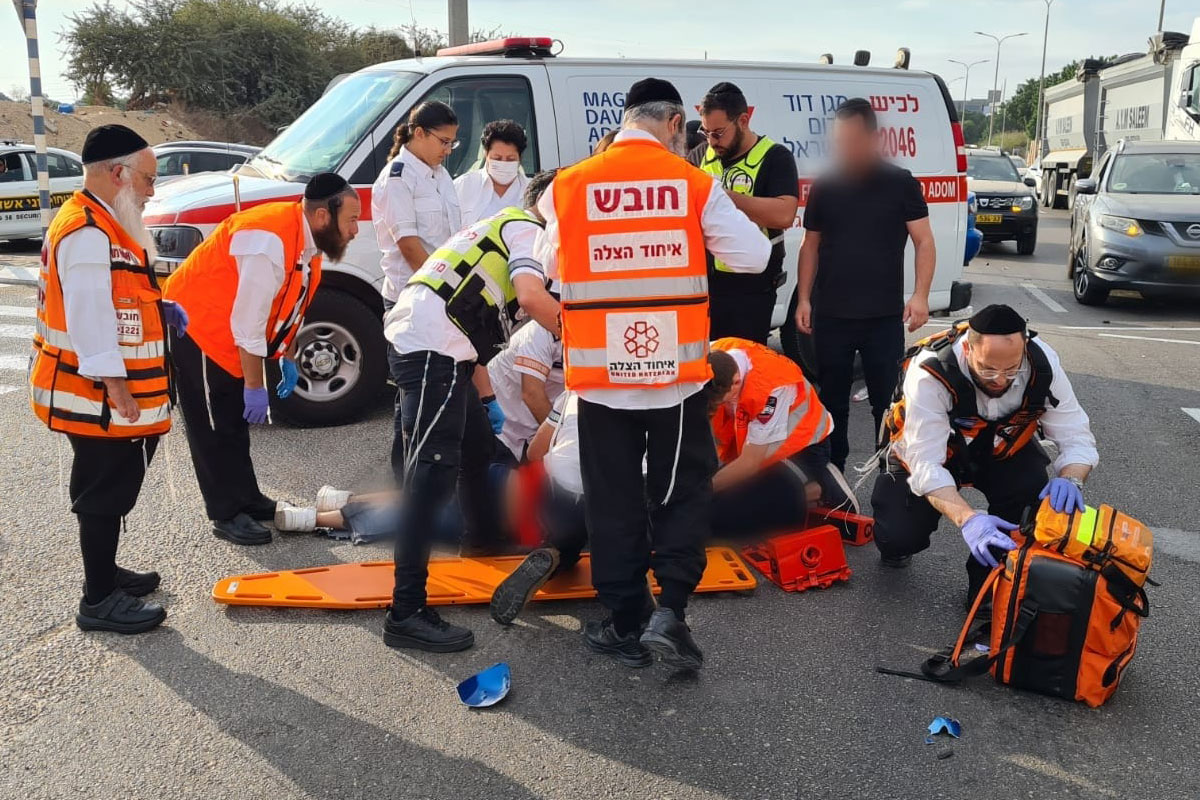 רוכבת אופנוע נפגעה קשה בתאונת דרכים