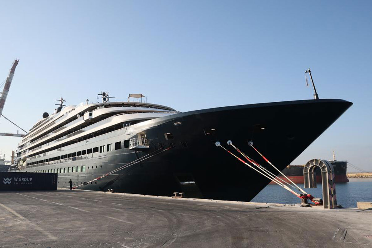 אוניית הקרוז Ritz Carlton Yacht Collection הגיעה היום לנמל אשדוד