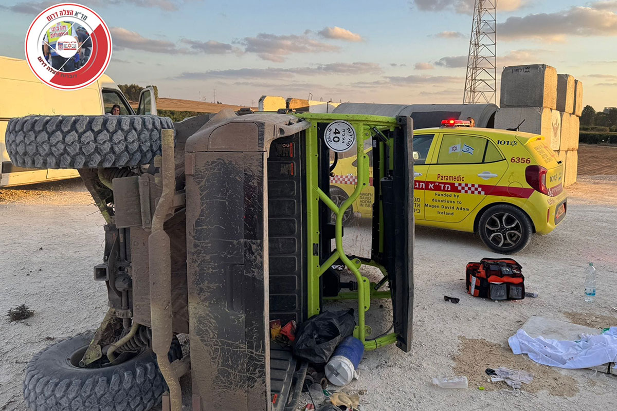 תאונת רייזר סמוך לנחל לכיש: צעיר בן 20 נפצע ופונה לאסותא אשדוד