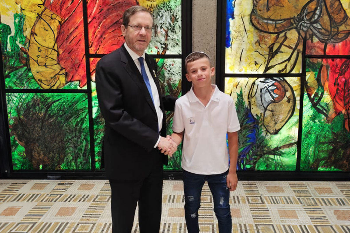 הכישרון האשדודי שחר פוטפוב נפגש עם נשיא המדינה