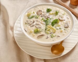 מרק ברוקולי שמנת ופטריות