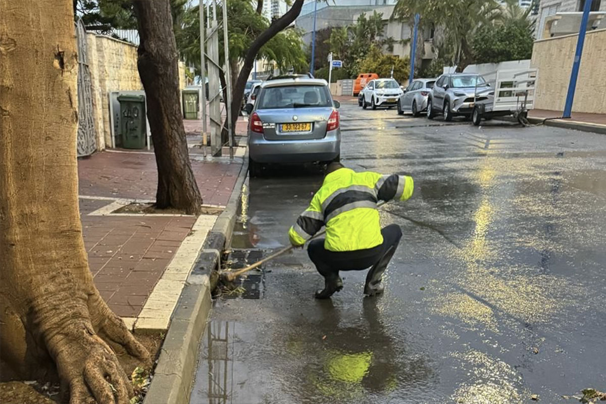 אשדוד נערכת למערכת חורפית לא יציבה עם כמות משקעים גדולה