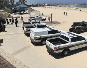 כוחות הביטחון מתגברים פעילות בחופי אשדוד לקראת סוף השבוע