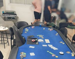 פשיטה על בית הימורים בלתי חוקי באשדוד 5 מעורבים עוכבו לחקירה