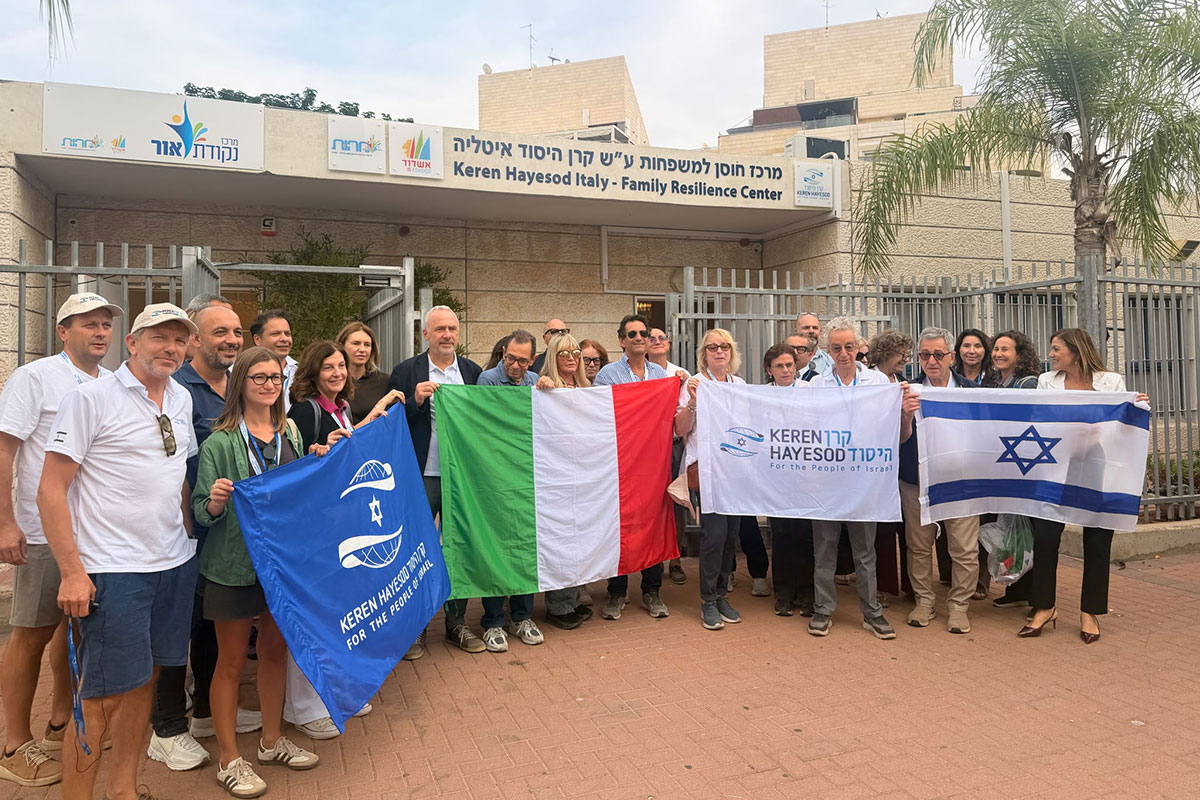 משלחת תורמים מאיטליה חנכה באשדוד את מרכז החוסן למשפחות "אור איתן"