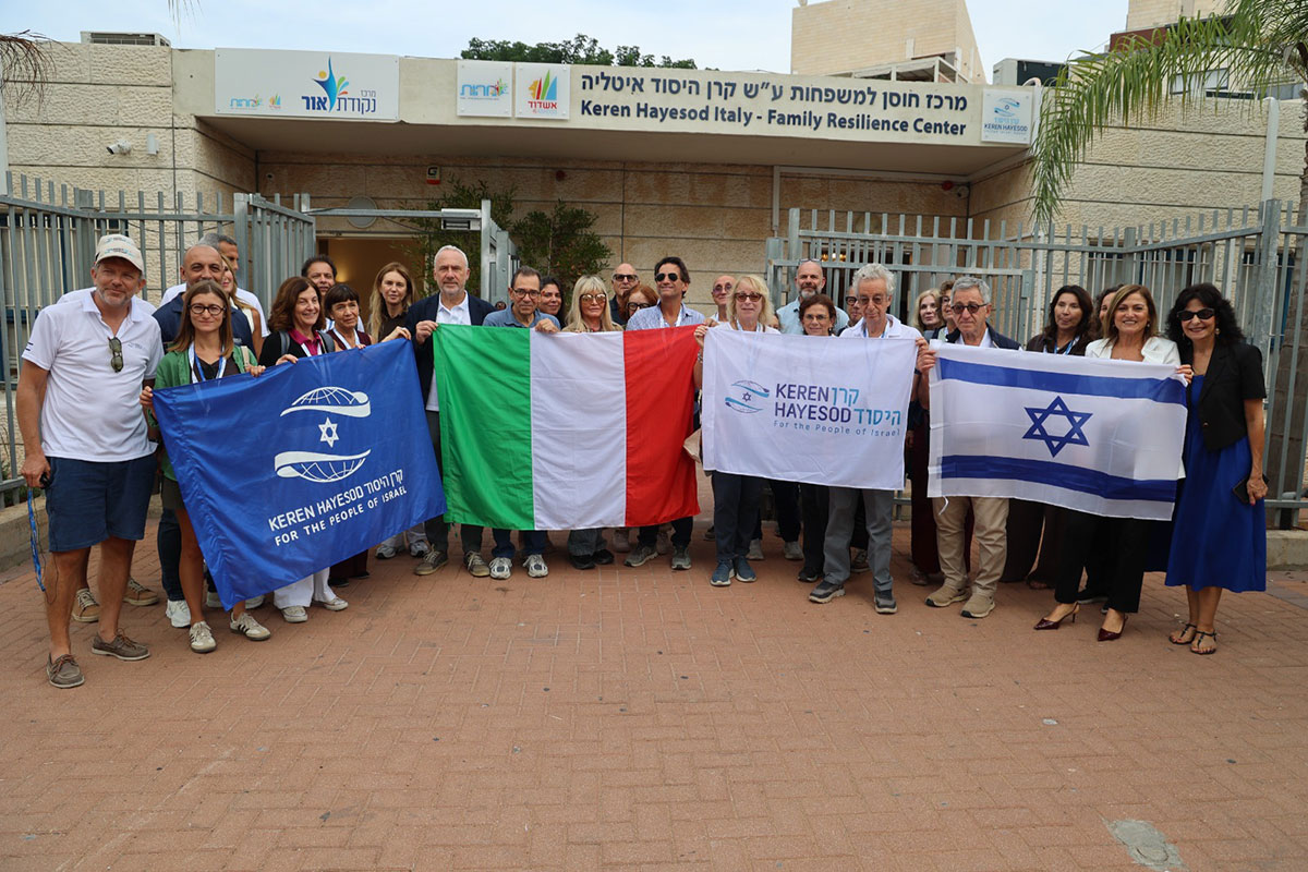משלחת תורמים מאיטליה חנכה באשדוד את מרכז החוסן למשפחות "אור איתן"
